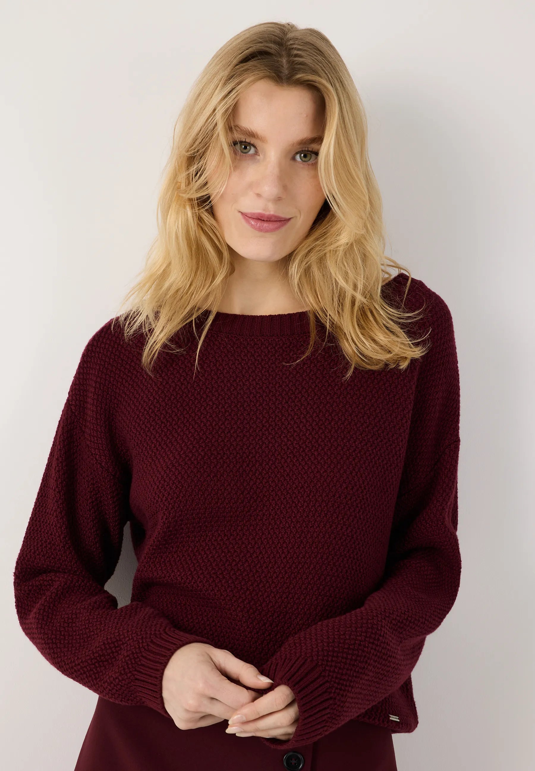 Strickpullover aus Baumwollmix