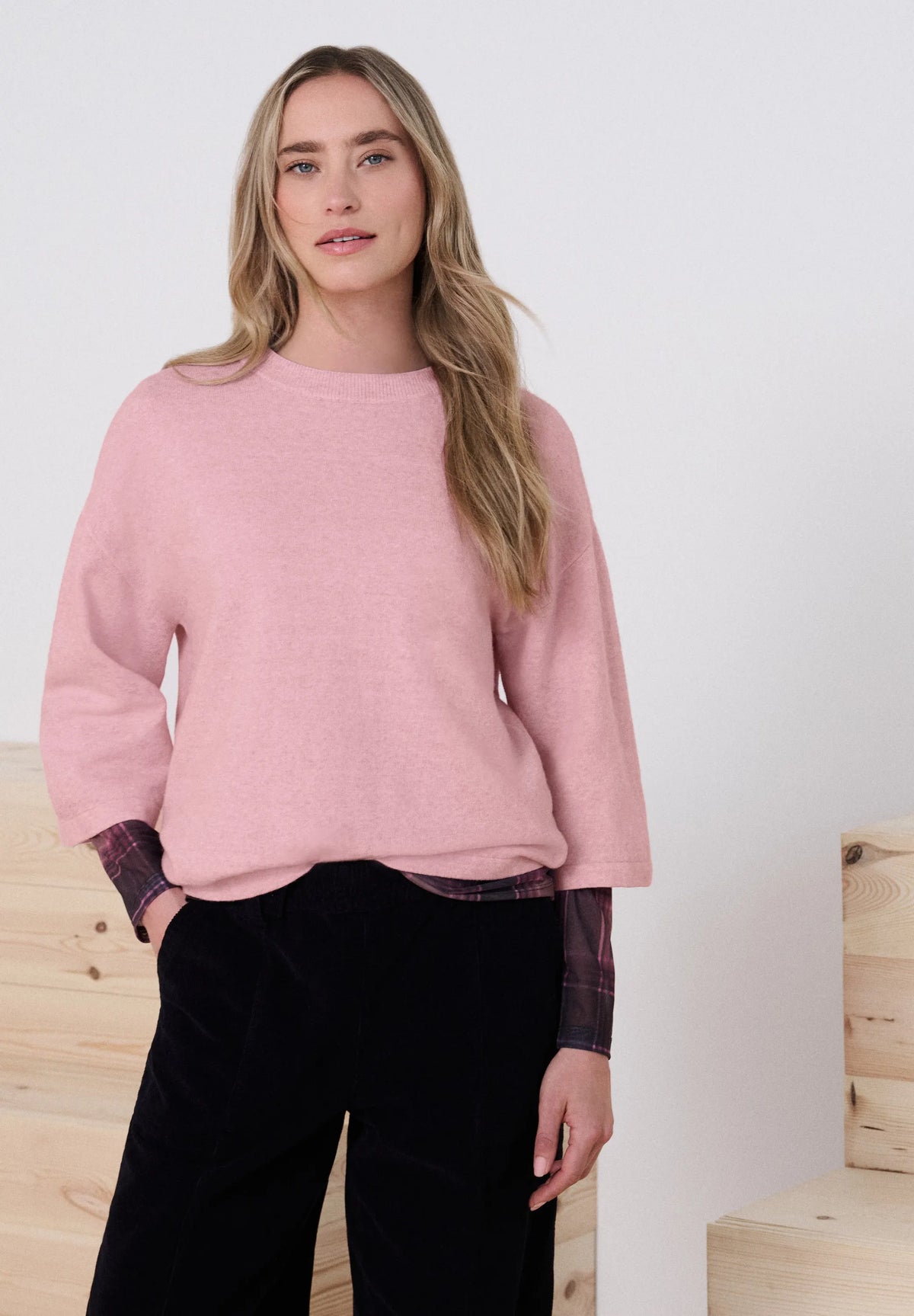 Strickshirt mit 3/4-Arm