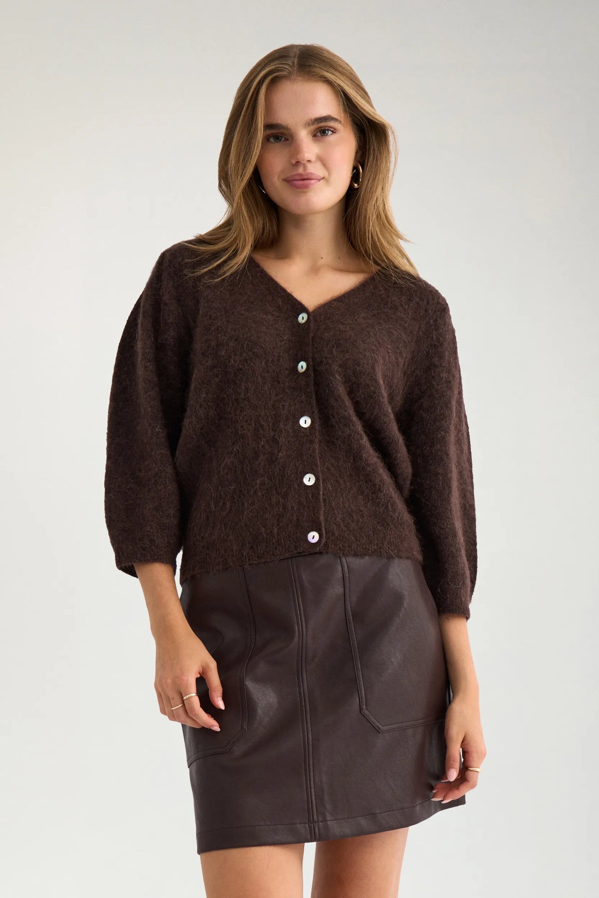 Strickcardigan aus Woll-Mix