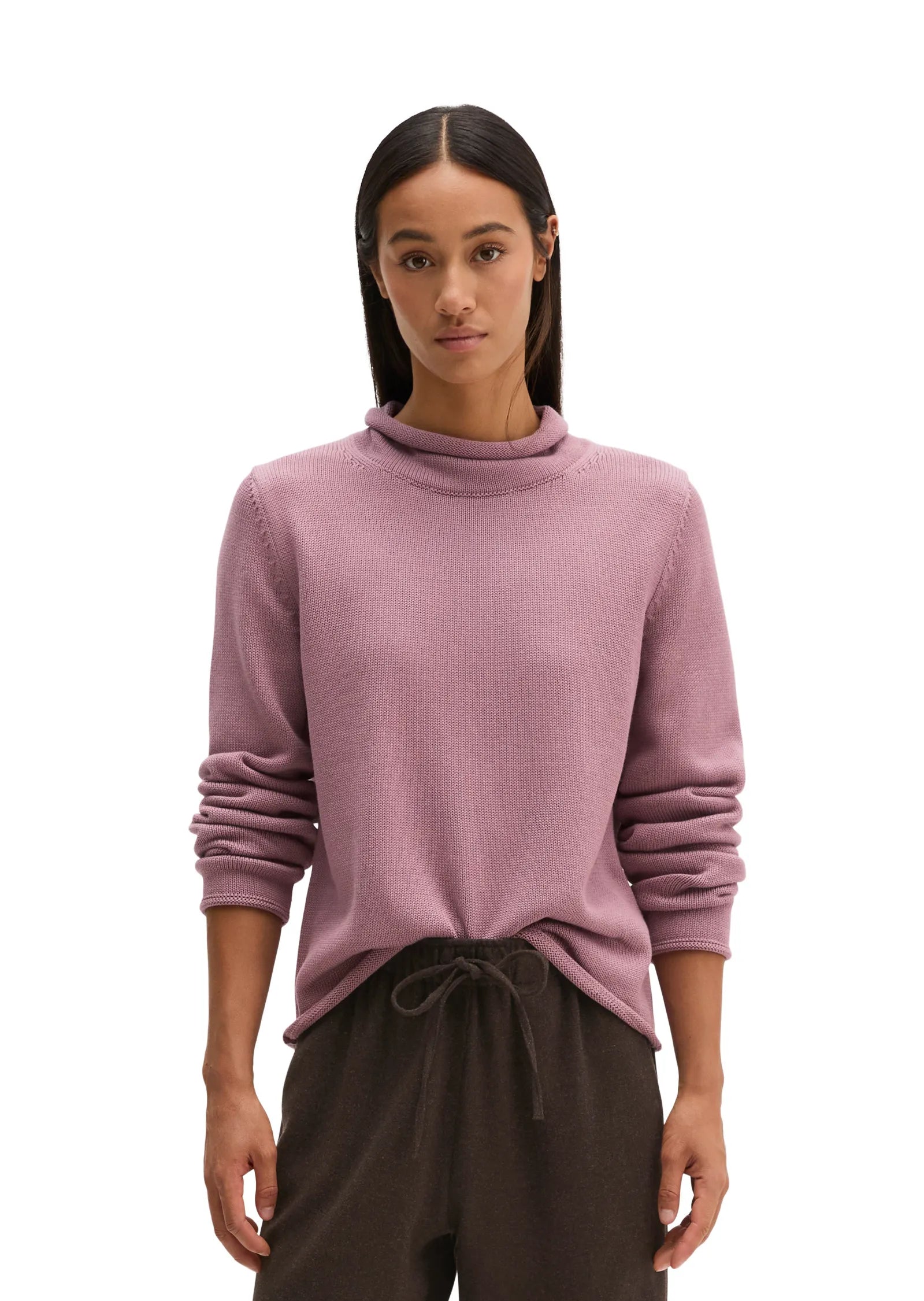 Strickpullover mit hohem Kragen