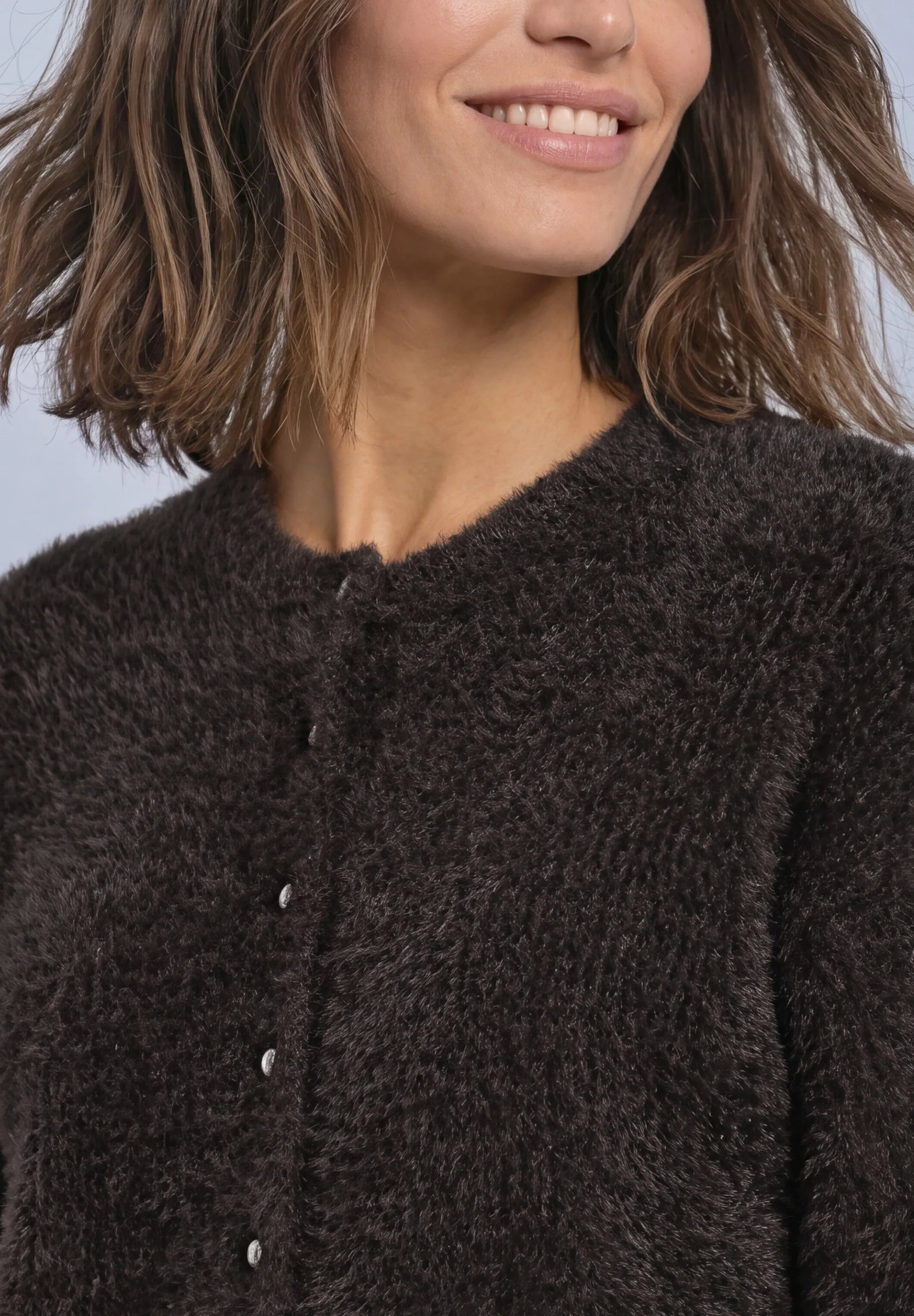 Strickcardigan aus Baumwollmix