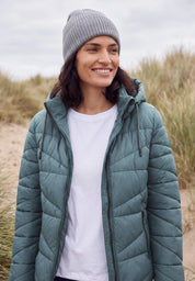 Steppjacke mit Kapuze