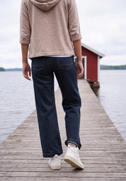 Jeans mit Patch-Taschen Wide Leg