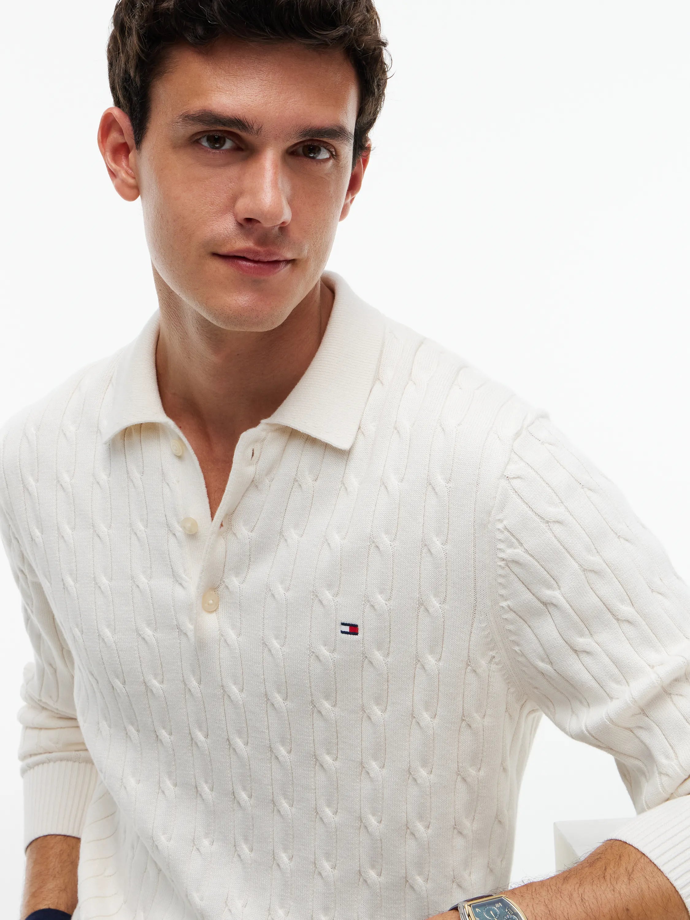 Strickpullover CABLE LS POLO