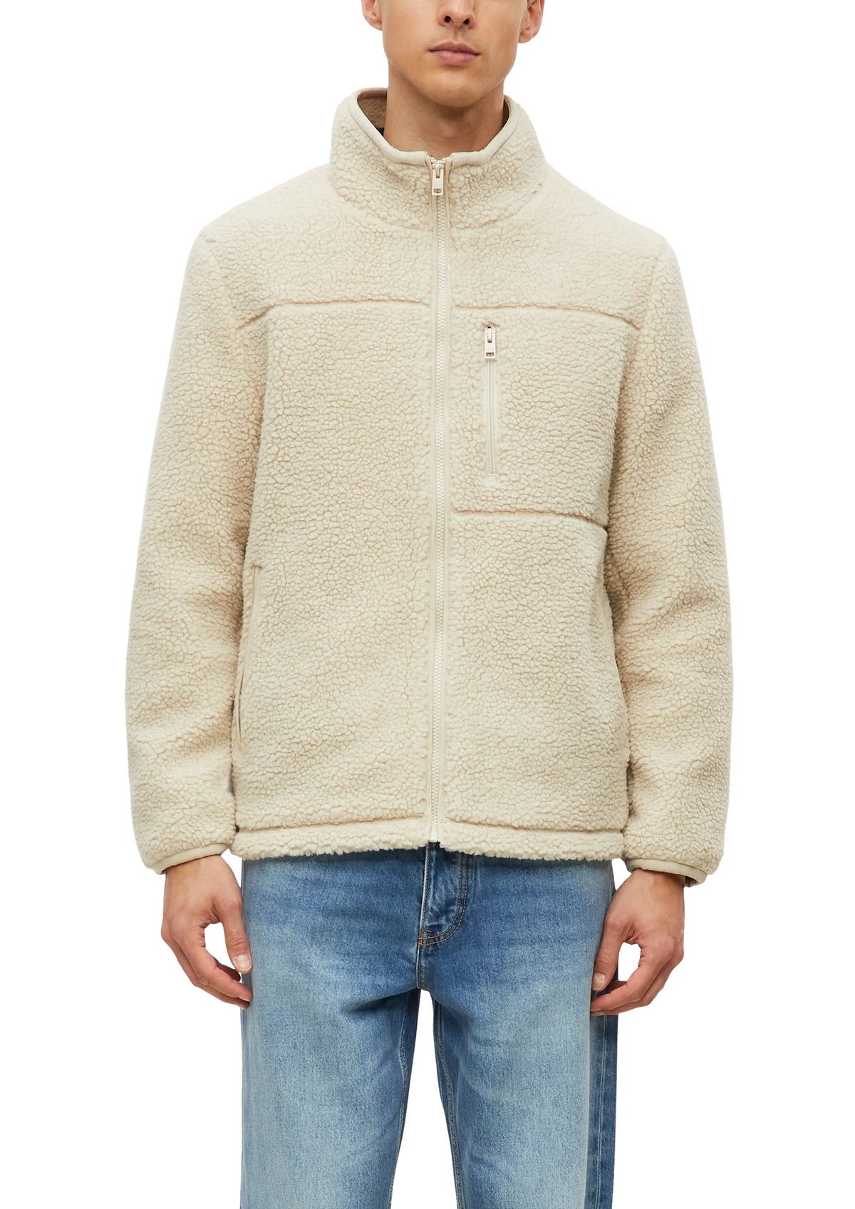 Fleecejacke mit Stehkragen