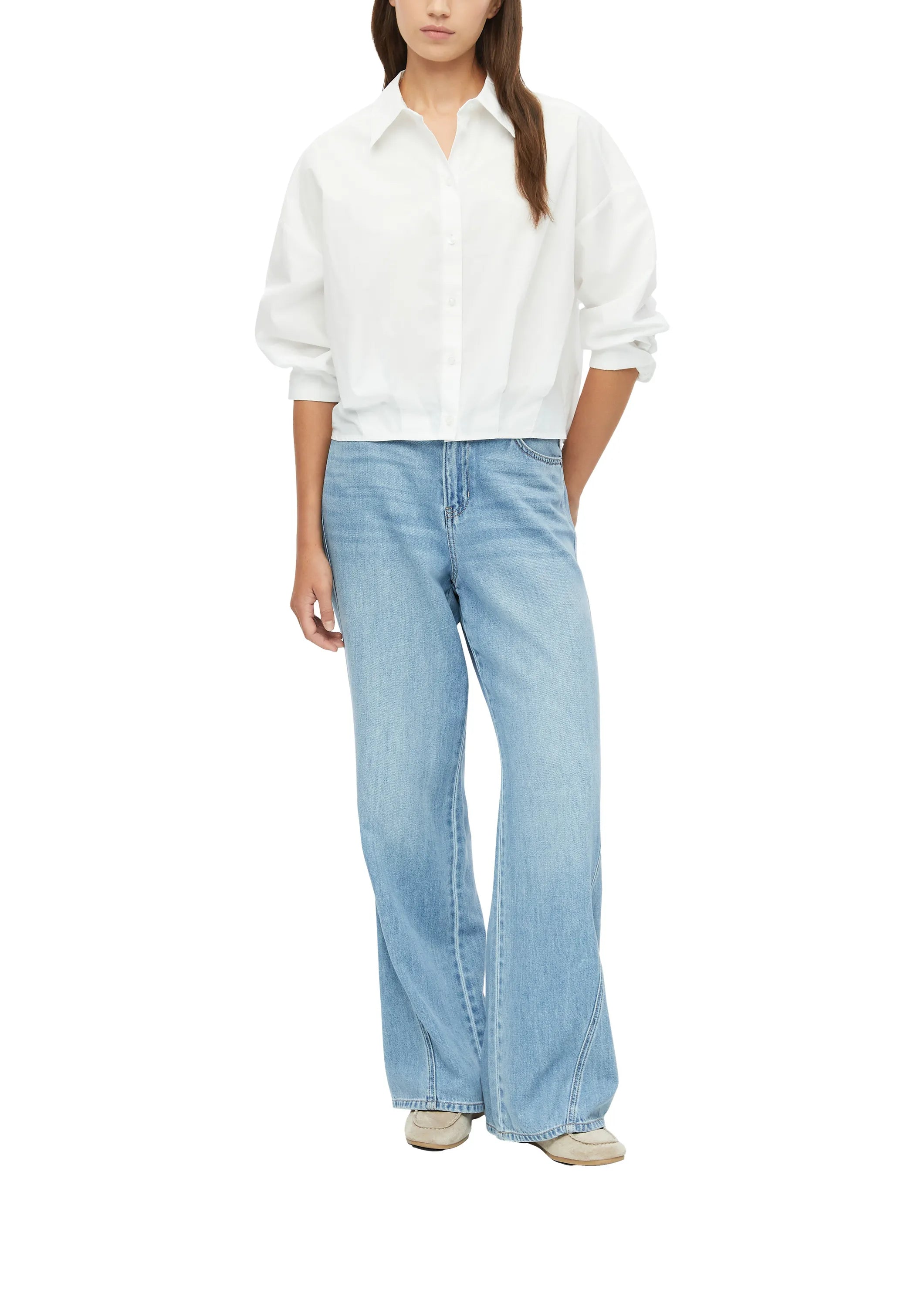 Crop Bluse aus Baumwolle