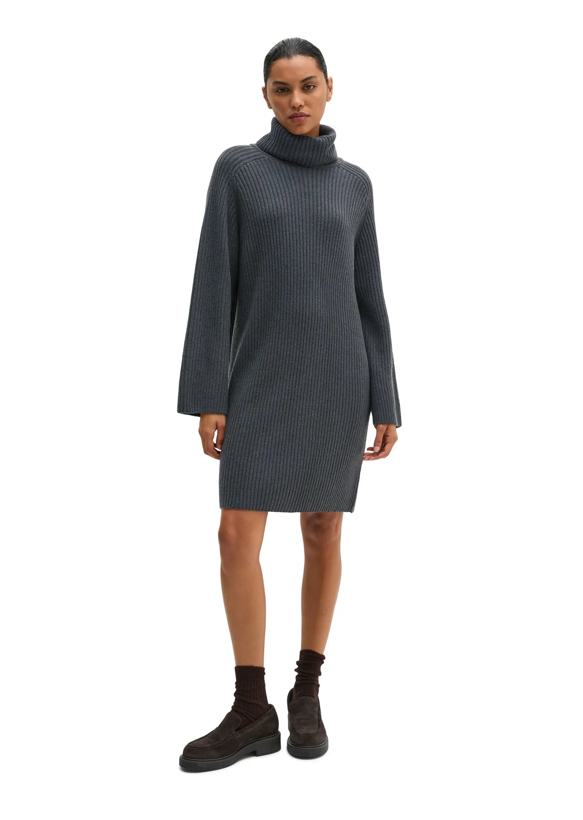 Strickkleid Midi aus Schurwollmix