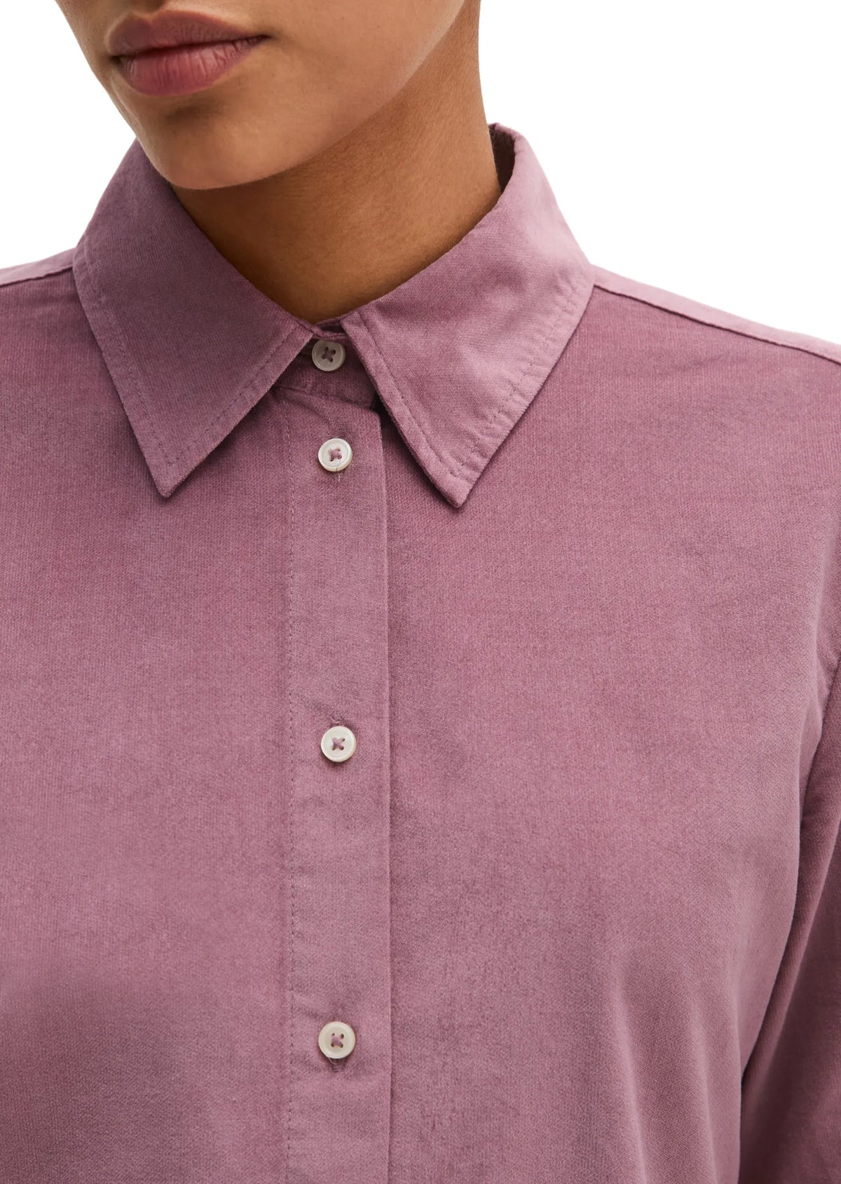 Samtbluse Slim Fit