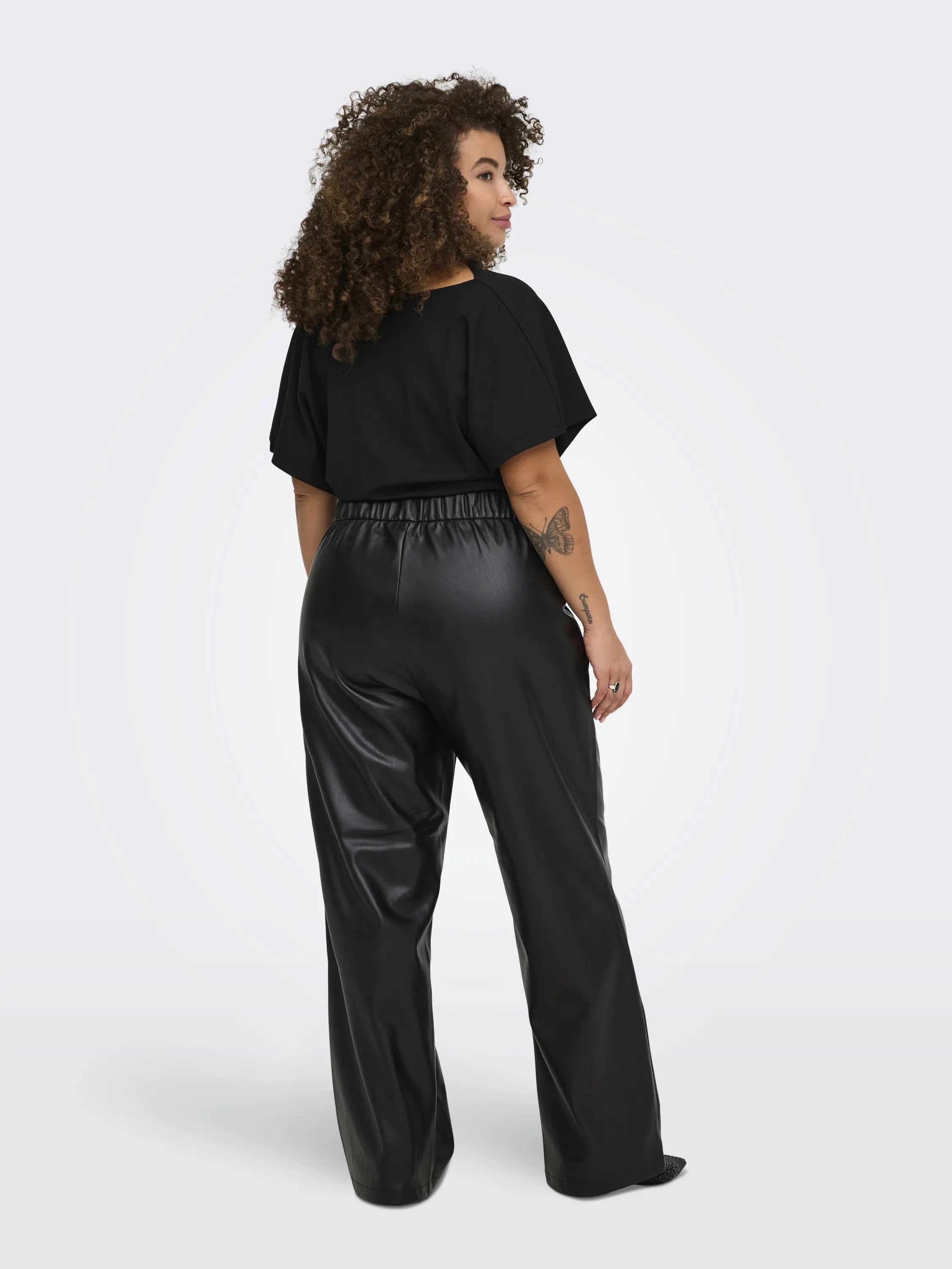 Hose CARLESA Straight Leg aus Kunstleder