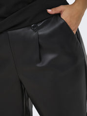 Hose CARLESA Straight Leg aus Kunstleder