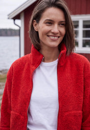 Fleecejacke mit Teddy-Optik