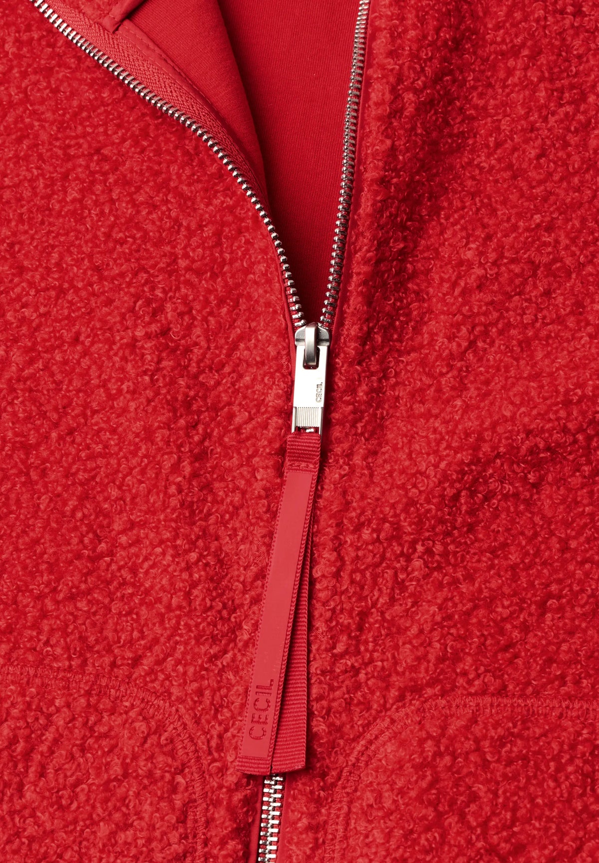 Fleecejacke mit Teddy-Optik