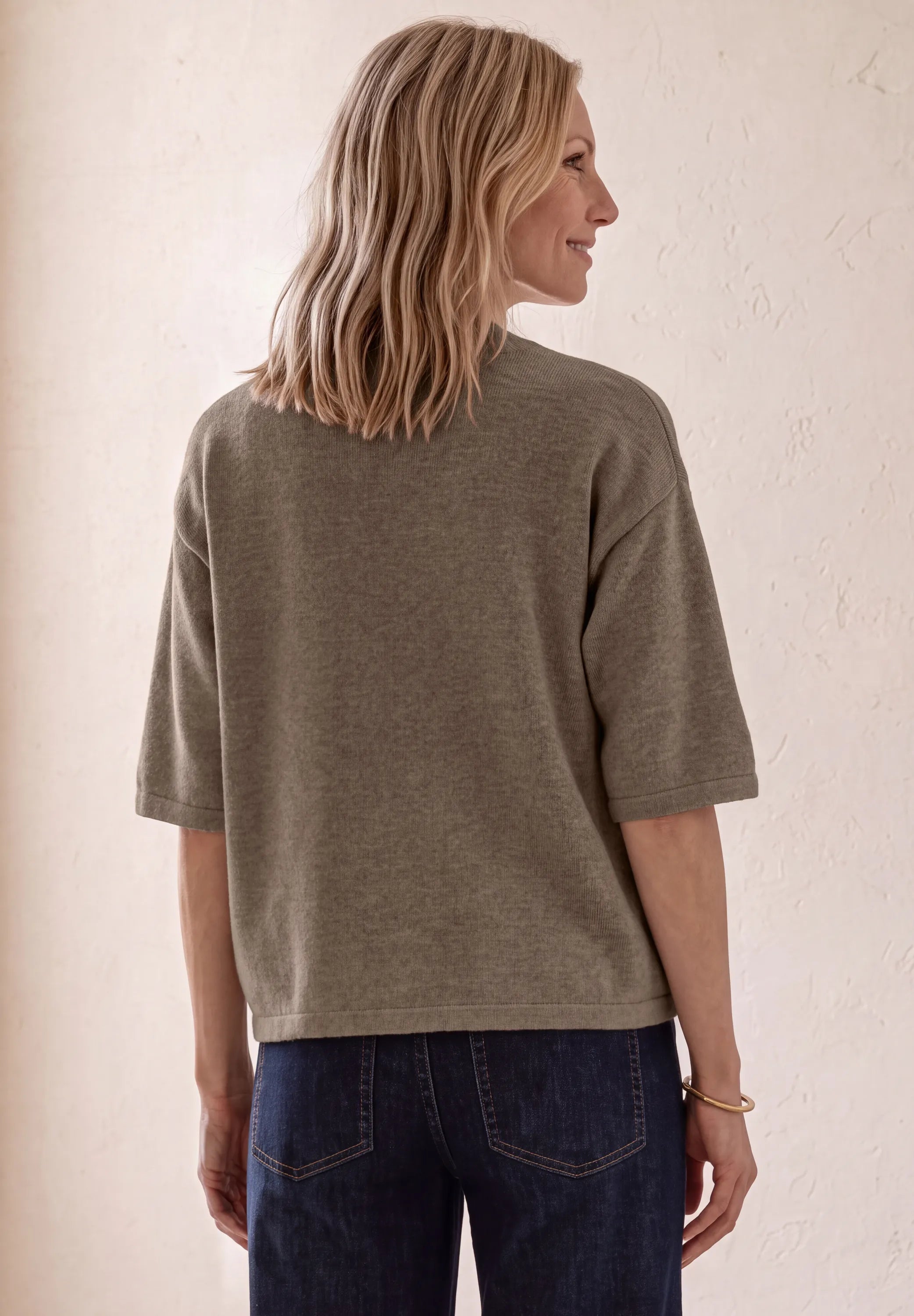 Strickshirt mit Perlen
