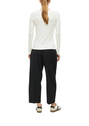 Langarmshirt mit Knopfleiste