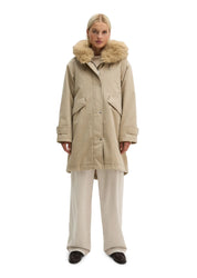 Baumwoll-Parka mit Kapuze