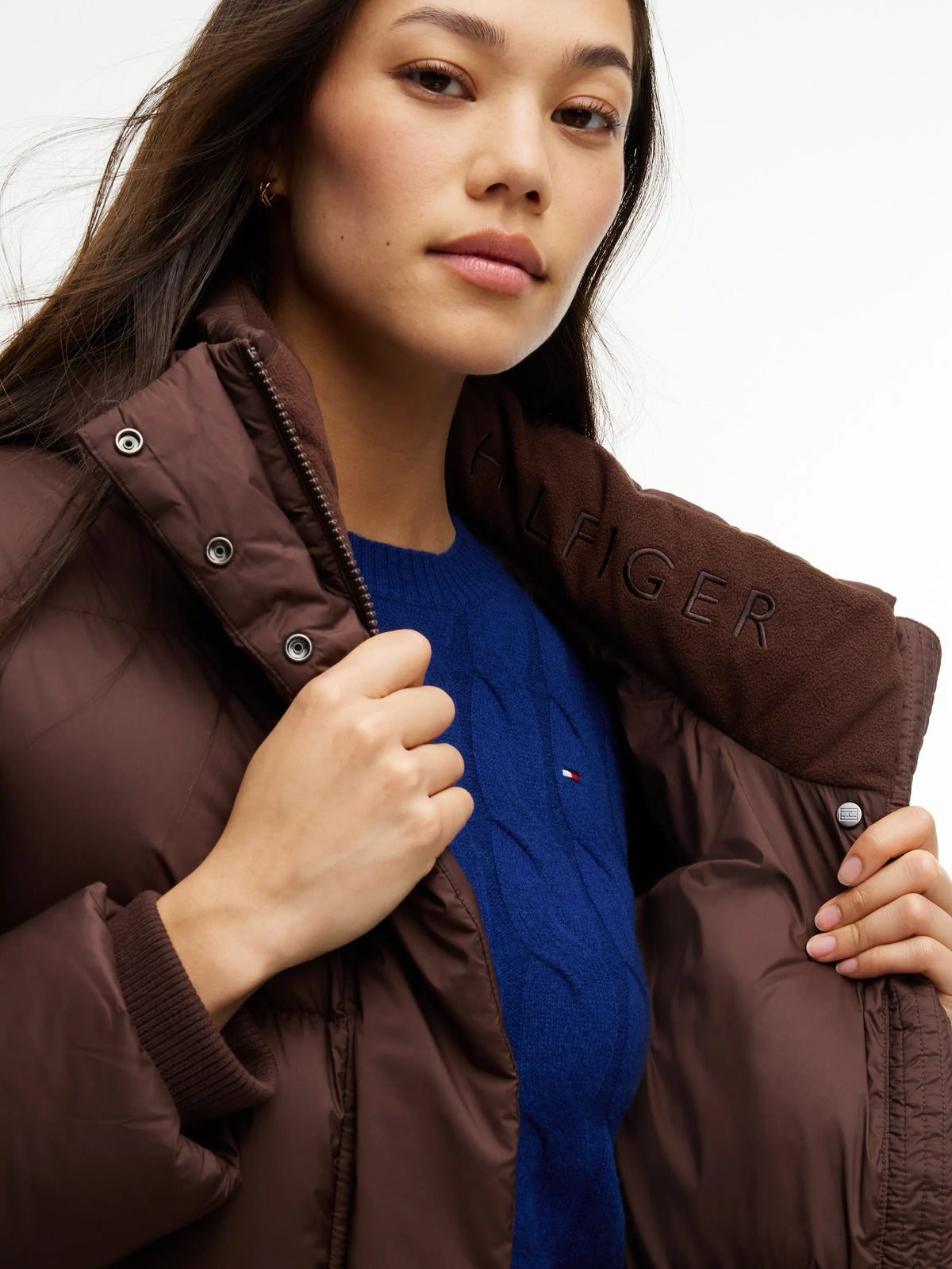 Daunenjacke mit Kapuze