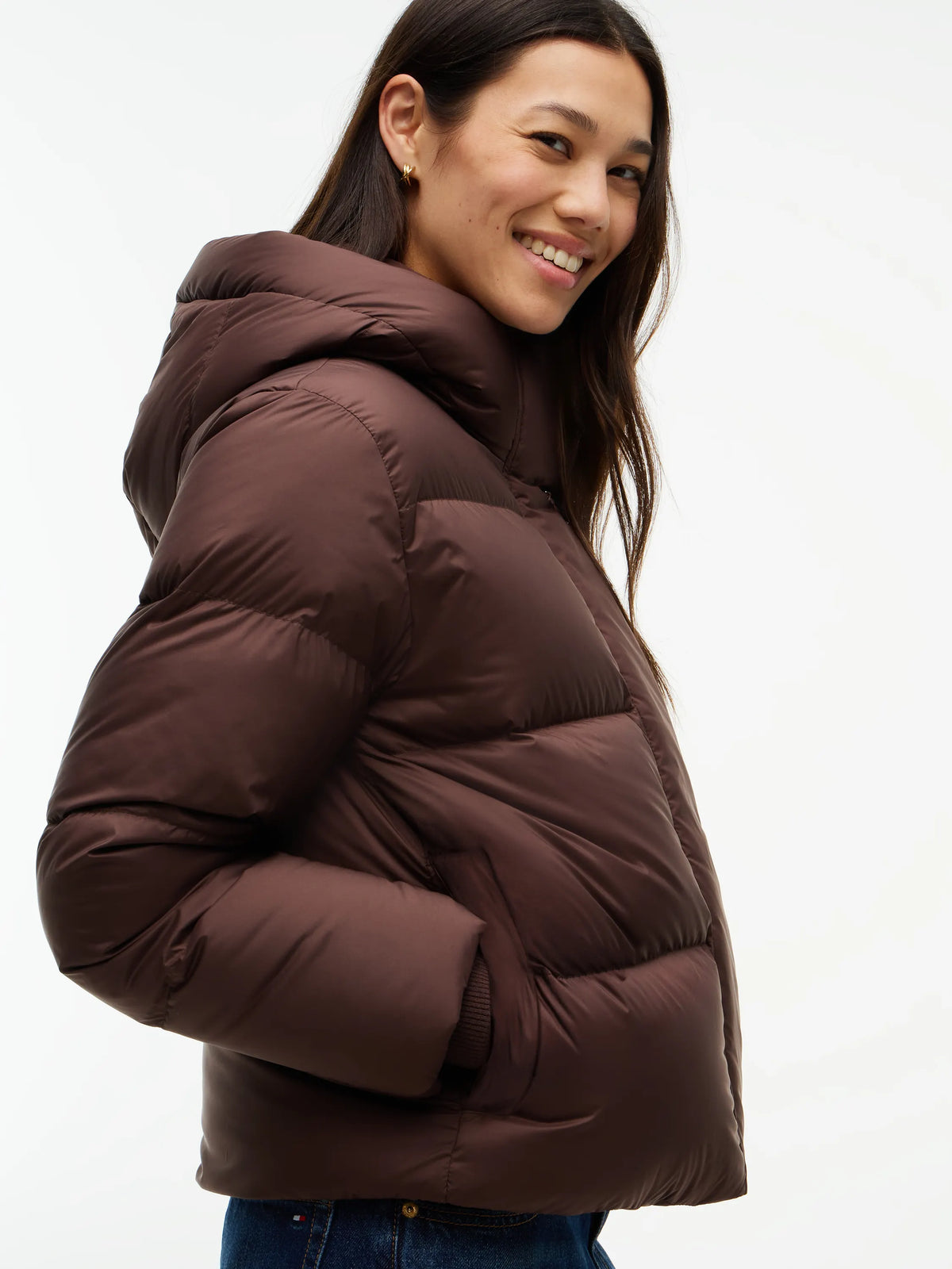 Daunenjacke mit Kapuze