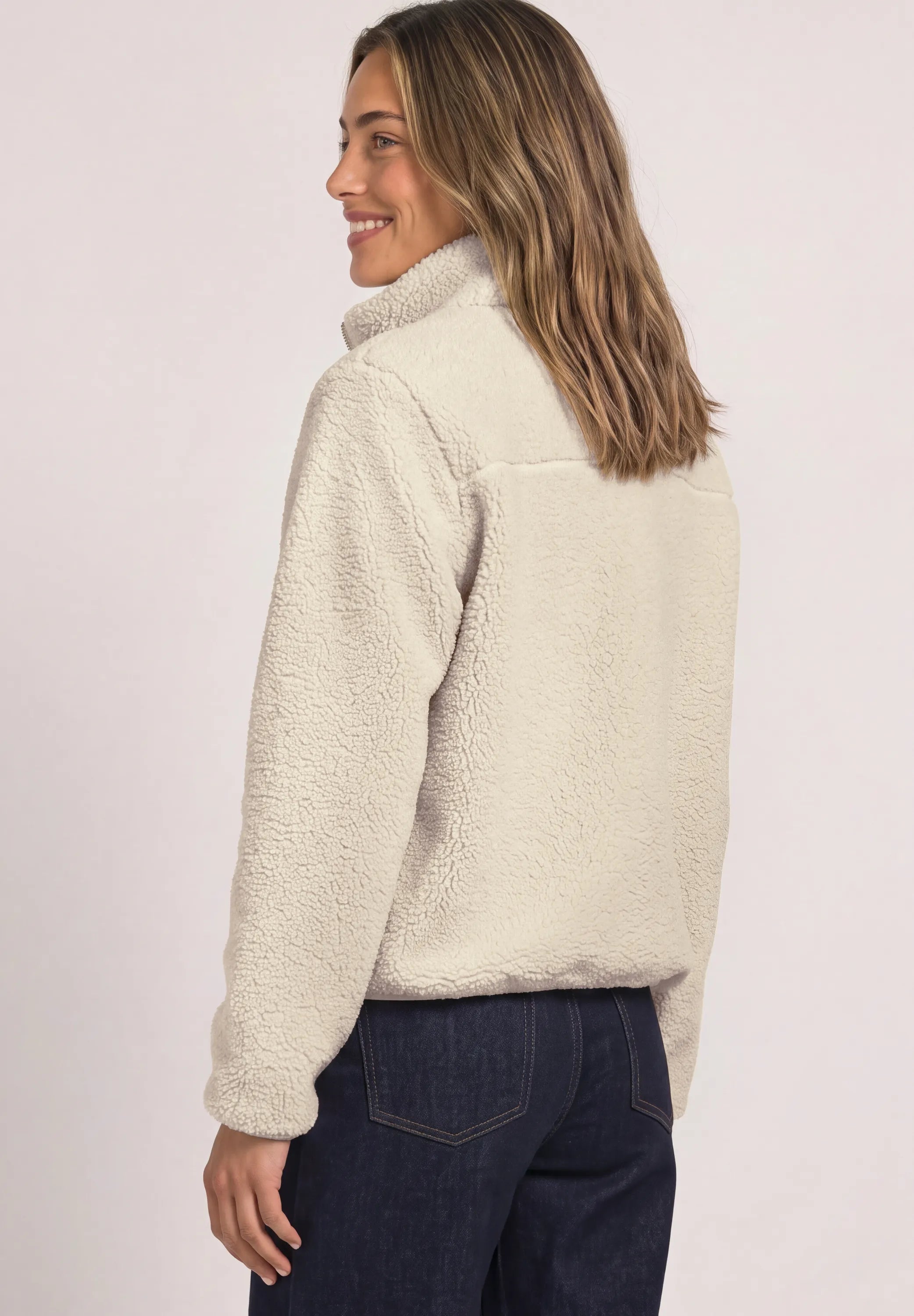 Teddy-Jacke mit Stehkragen