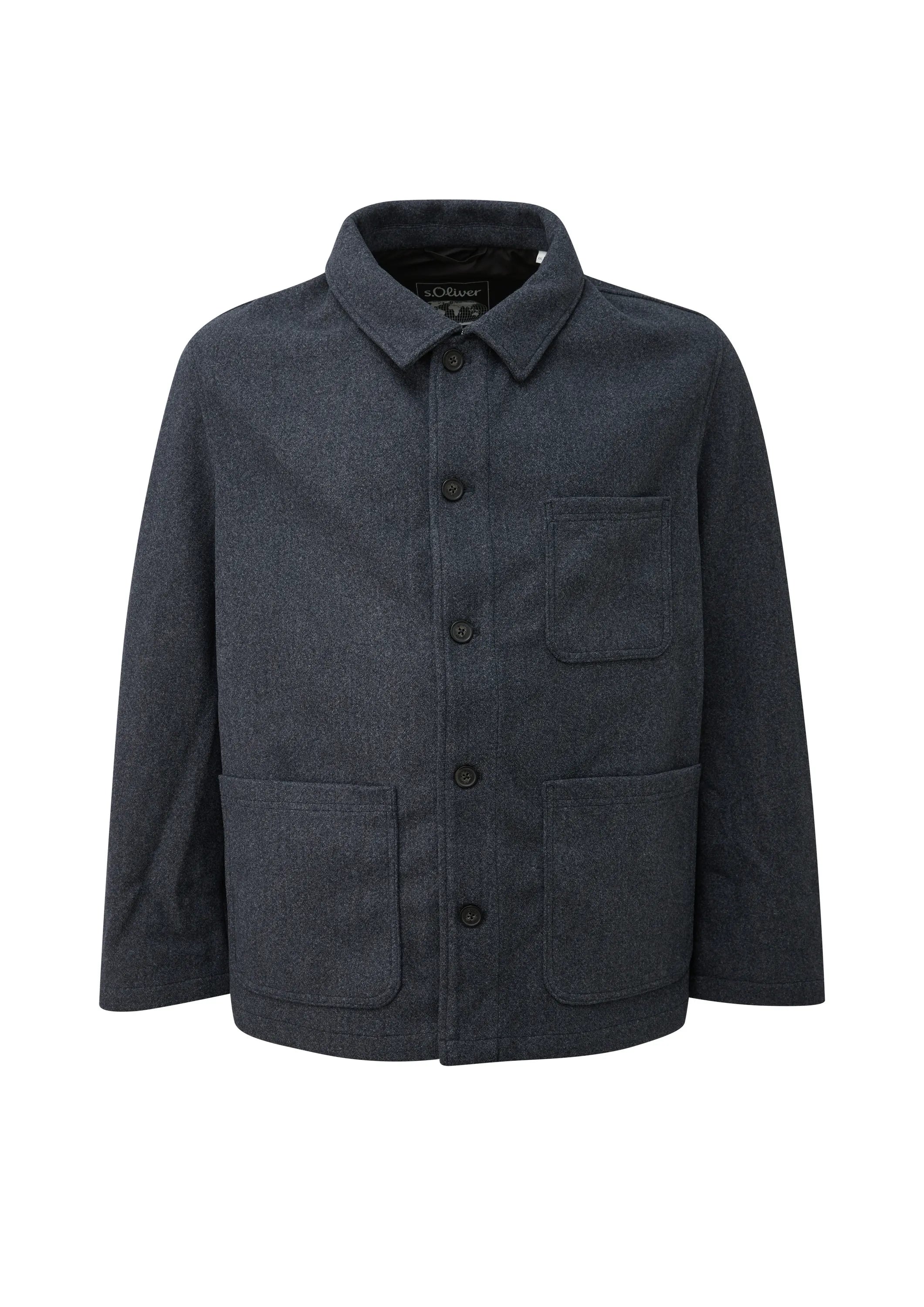Übergangsjacke mit aufliegendem Kragen