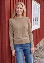 Strickpullover mit Rundhals