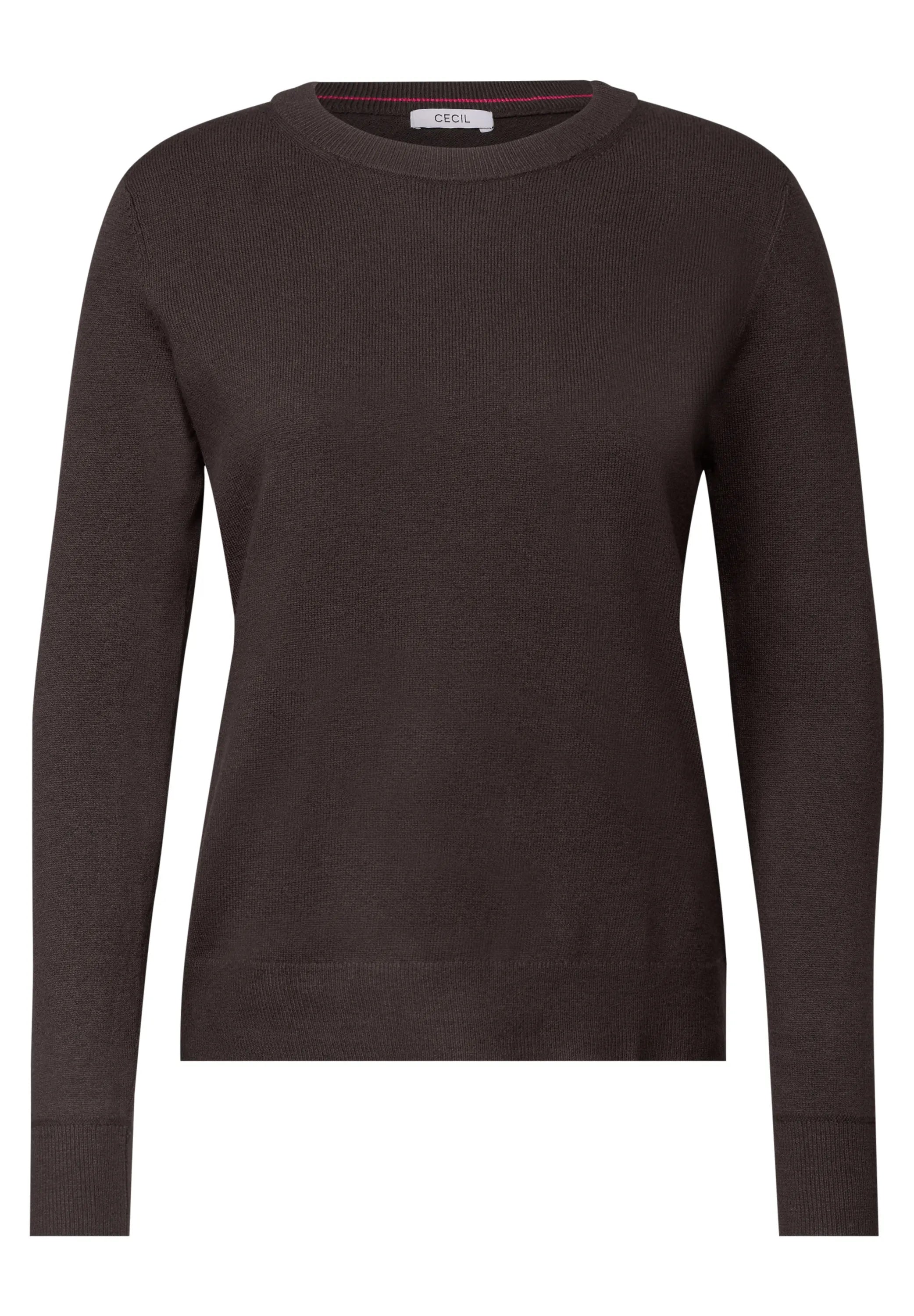 Strickpullover mit Rundhals