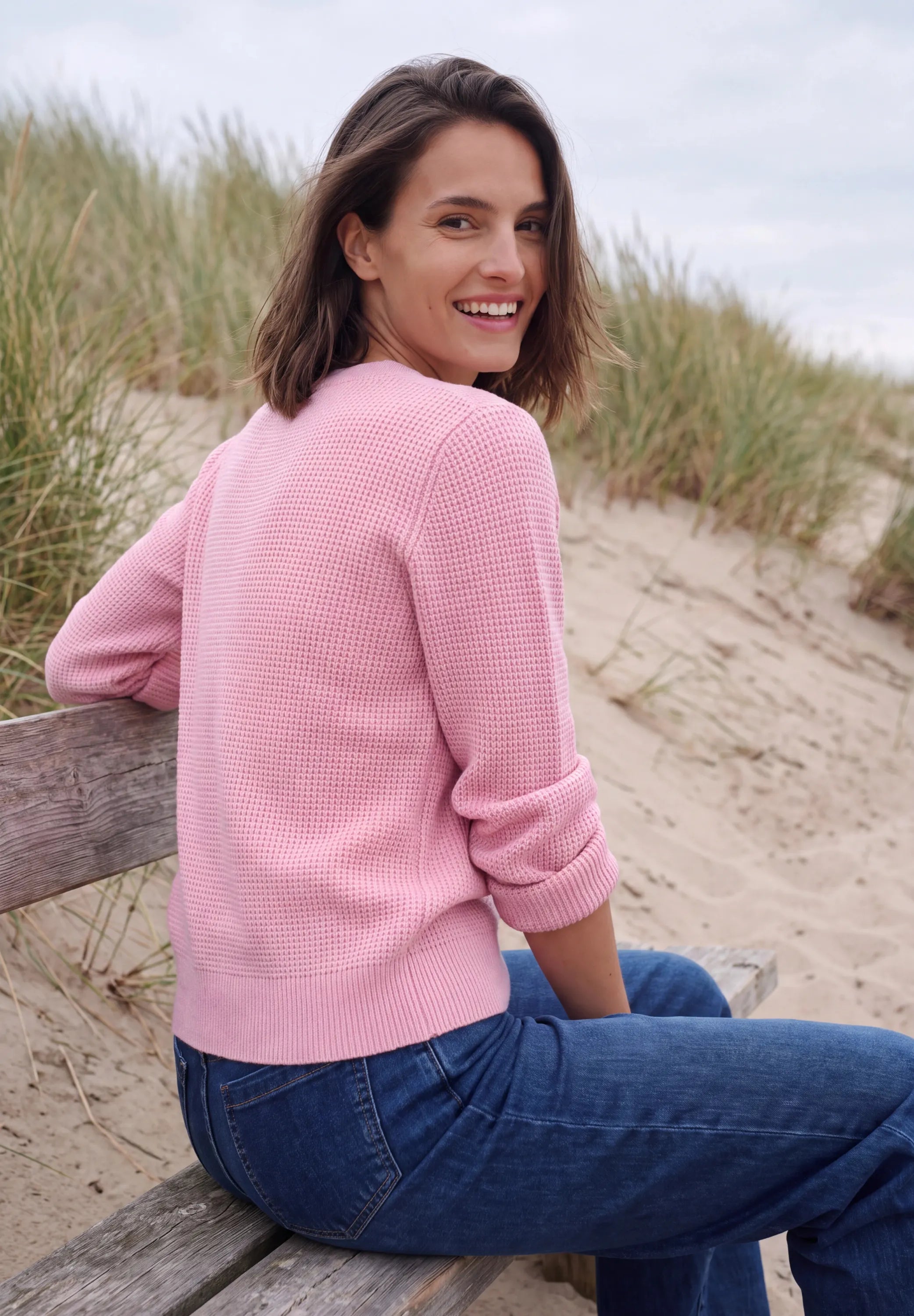 Strickpullover aus Baumwollmix