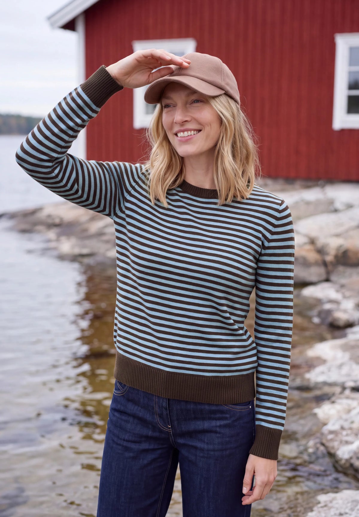 Strickpullover gestreift