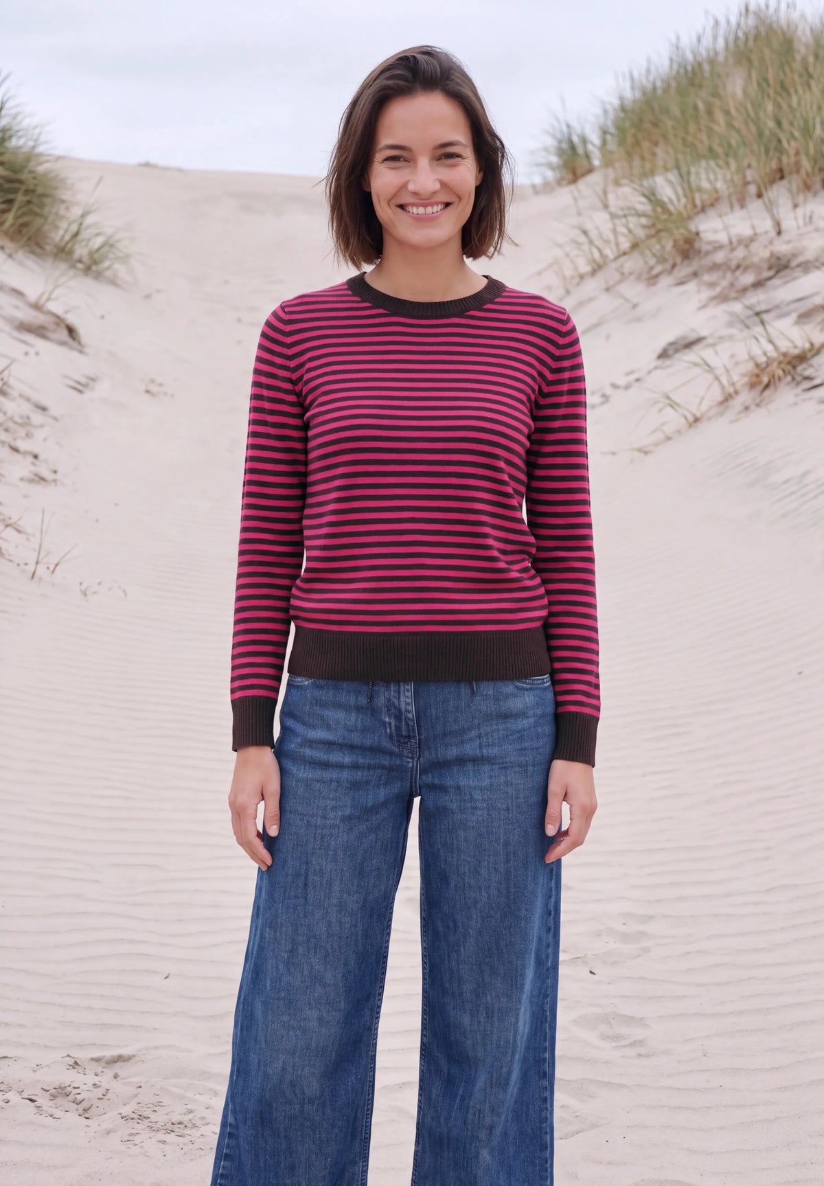 Strickpullover gestreift