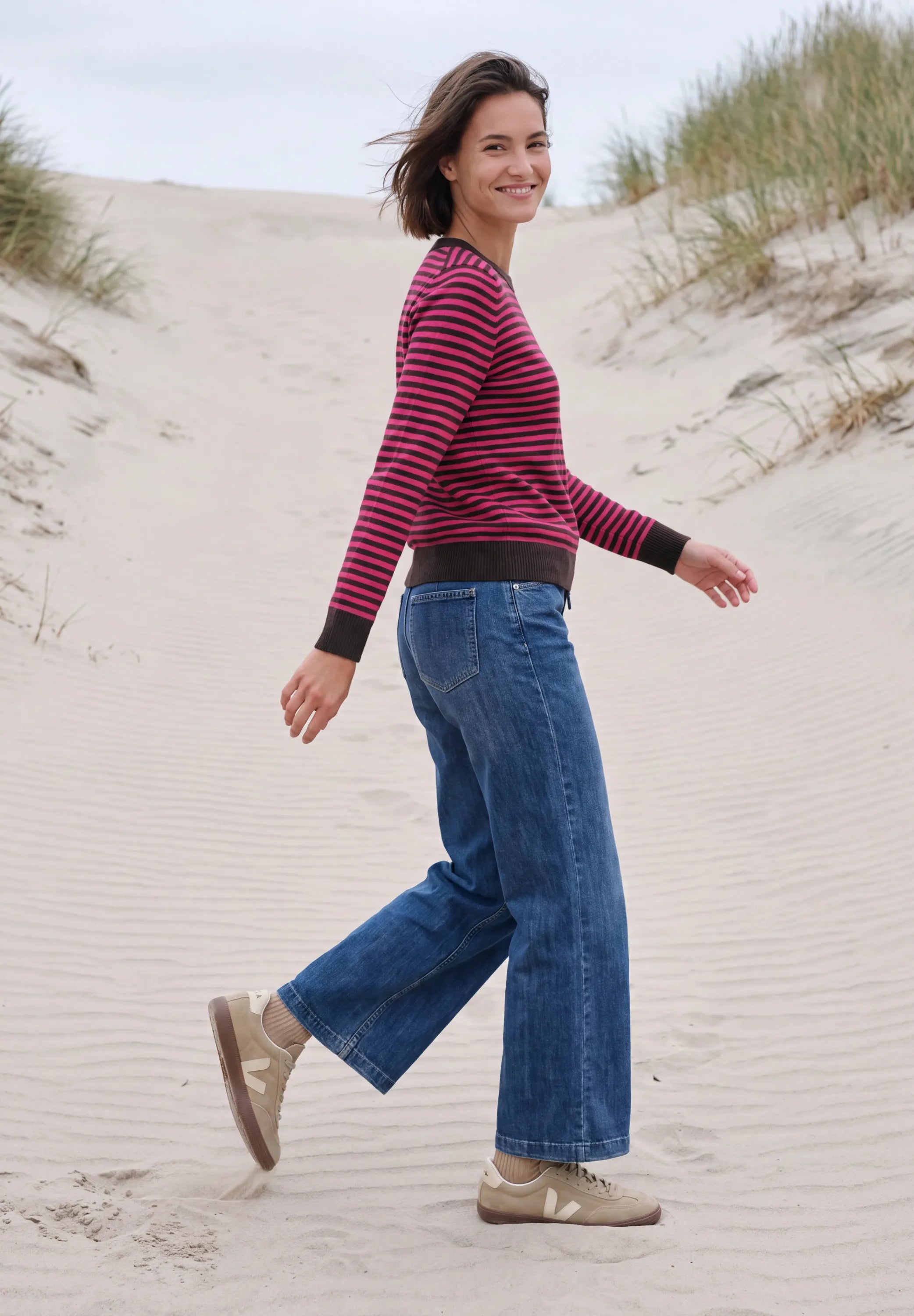 Strickpullover gestreift