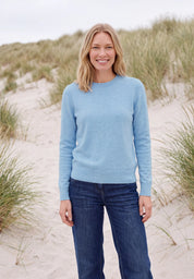 Strickpullover mit Rundhals