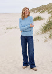 Strickpullover mit Rundhals