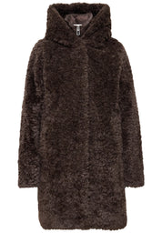 Teddymantel mit Kapuze