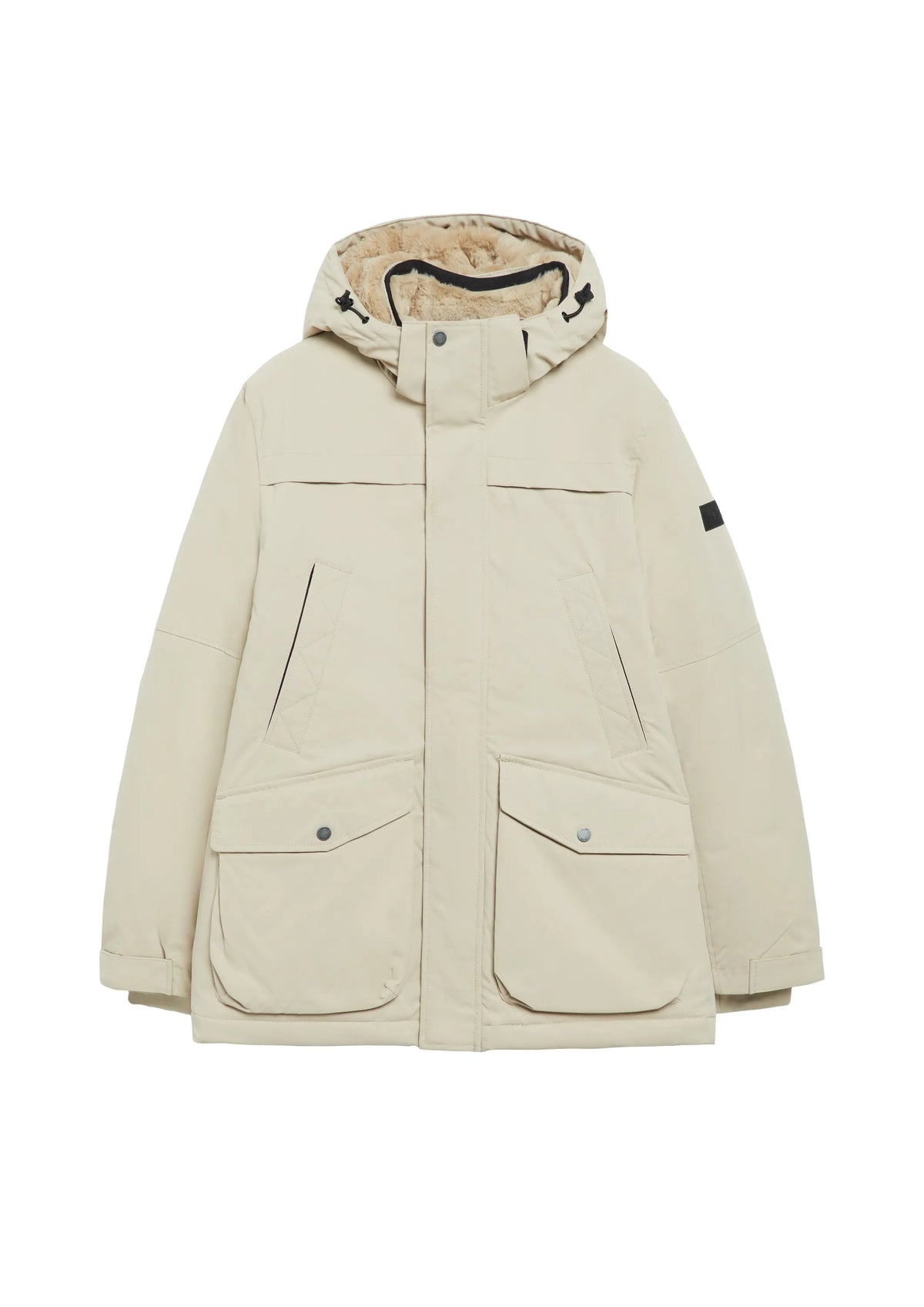 Winterjacke mit abnehmbarer Kapuze