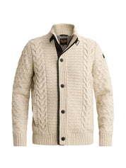 Strickjacke mit Stehkragen