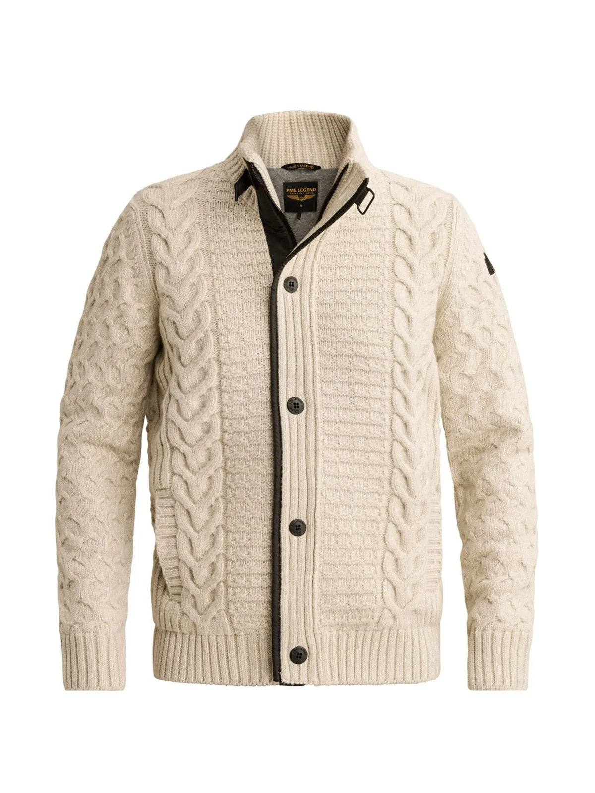 Strickjacke mit Stehkragen
