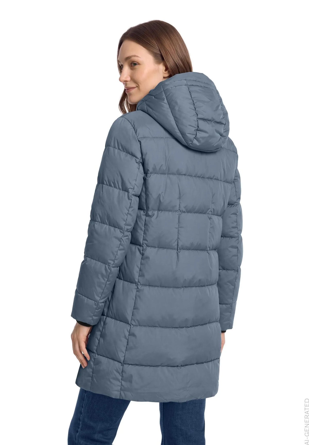 Daunen Steppjacke mit Kapuze