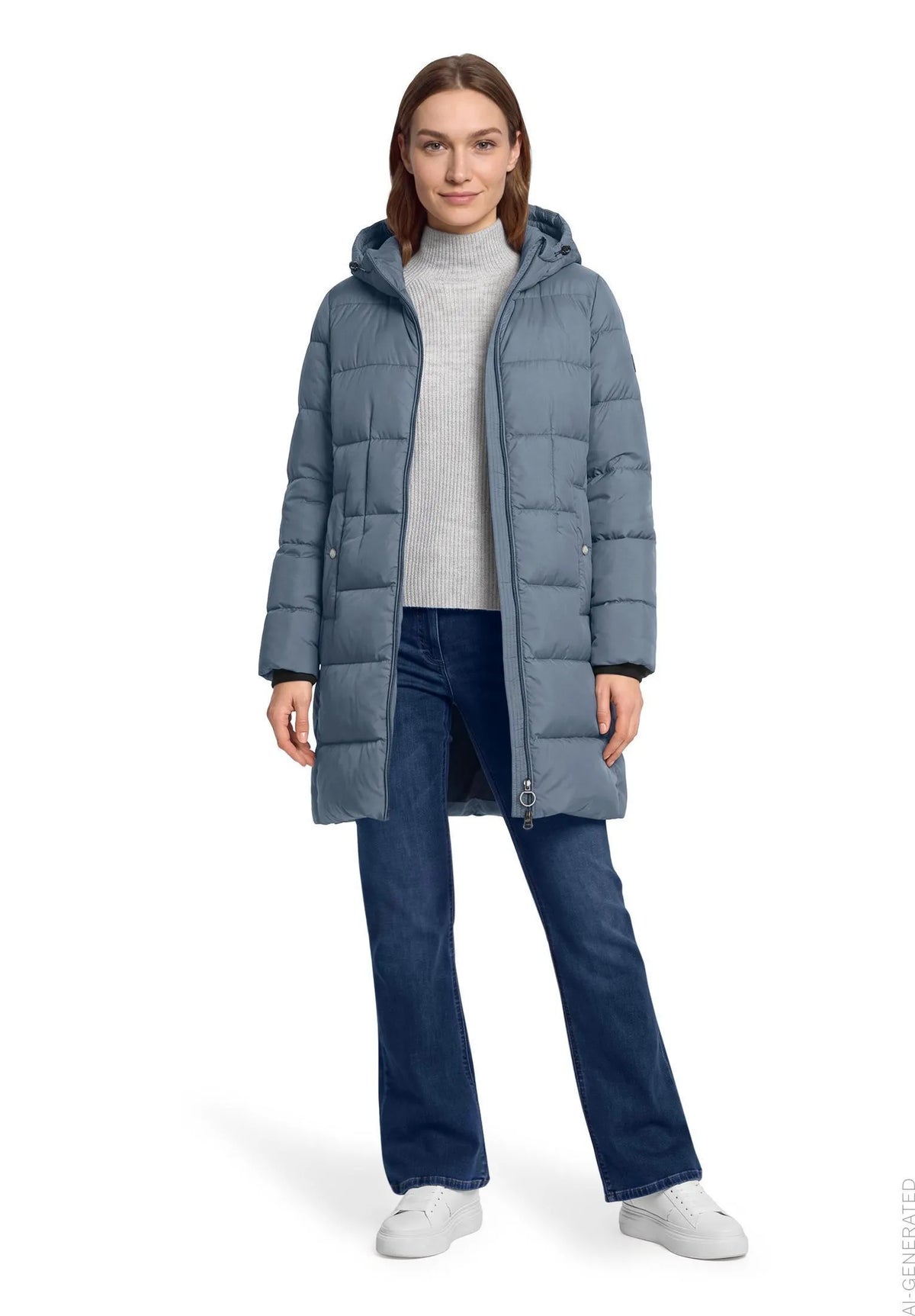 Daunen Steppjacke mit Kapuze