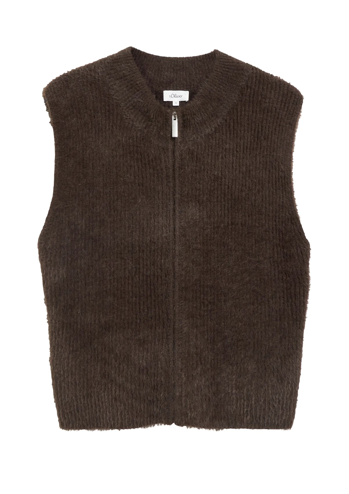 Strickweste mit Stehkragen