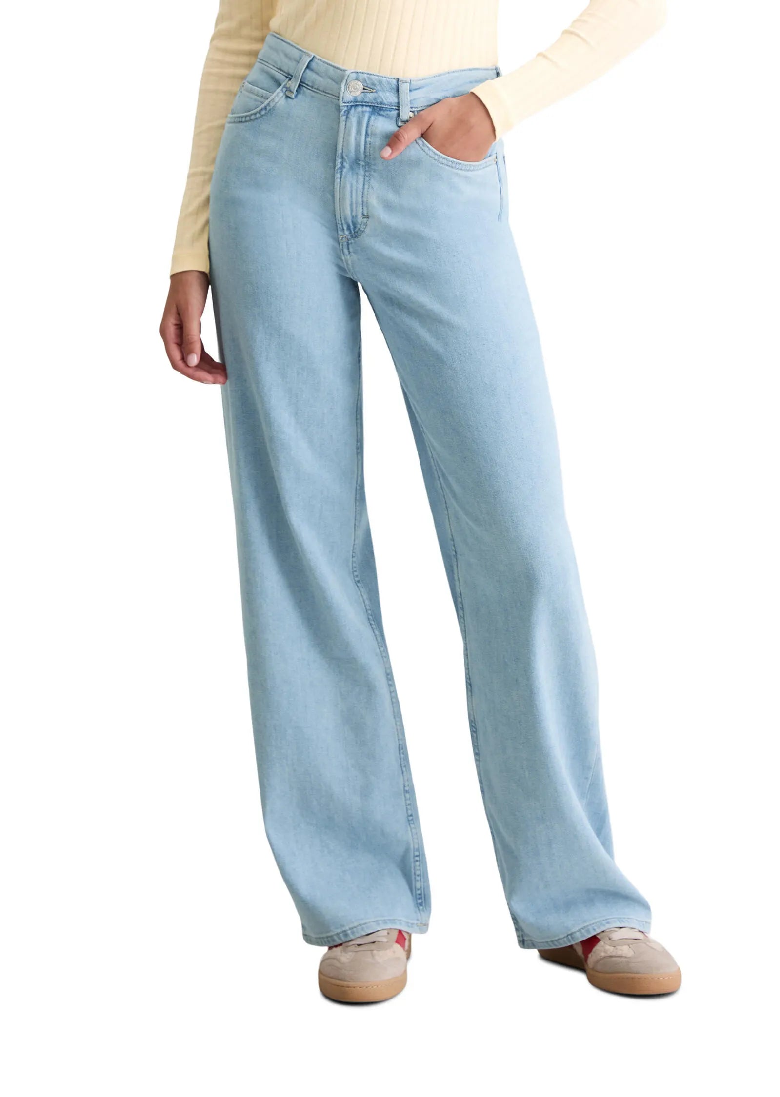 Jeans Wide Leg aus Baumwolle