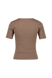 T-Shirt gerippt aus Baumwolle