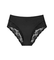 Hochgeschnittener Slip mit Spitzendetails