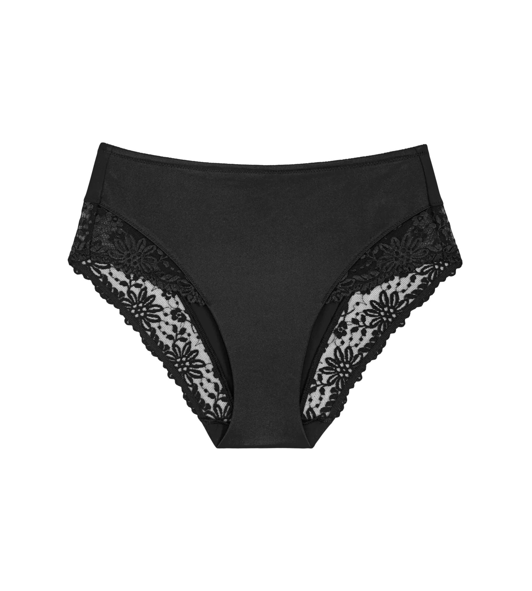 Hochgeschnittener Slip mit Spitzendetails