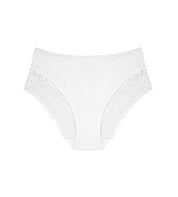 Hochgeschnittener Slip mit Spitzendetails