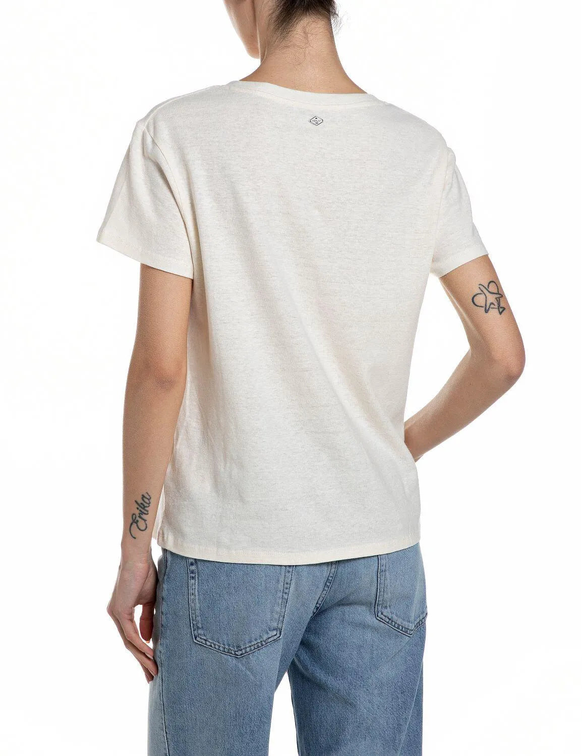 T-Shirt aus Leinenmix