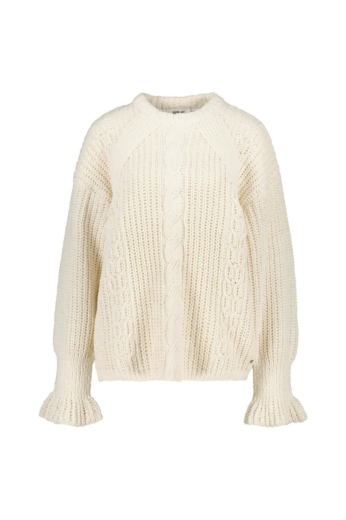 Strickpullover mit Rundhalsausschnitt