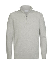 Strickpullover mit Zip Kragen