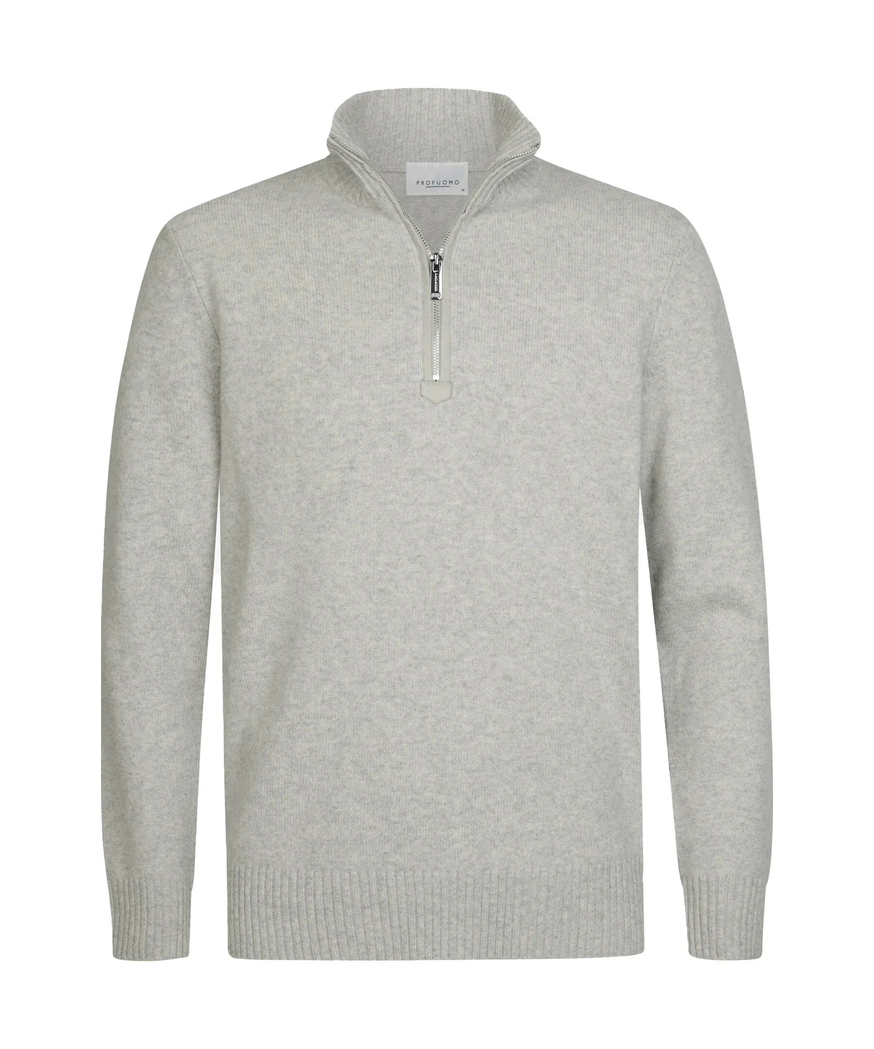 Strickpullover mit Zip Kragen