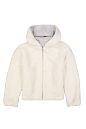 Teddy-Jacke mit Kapuze