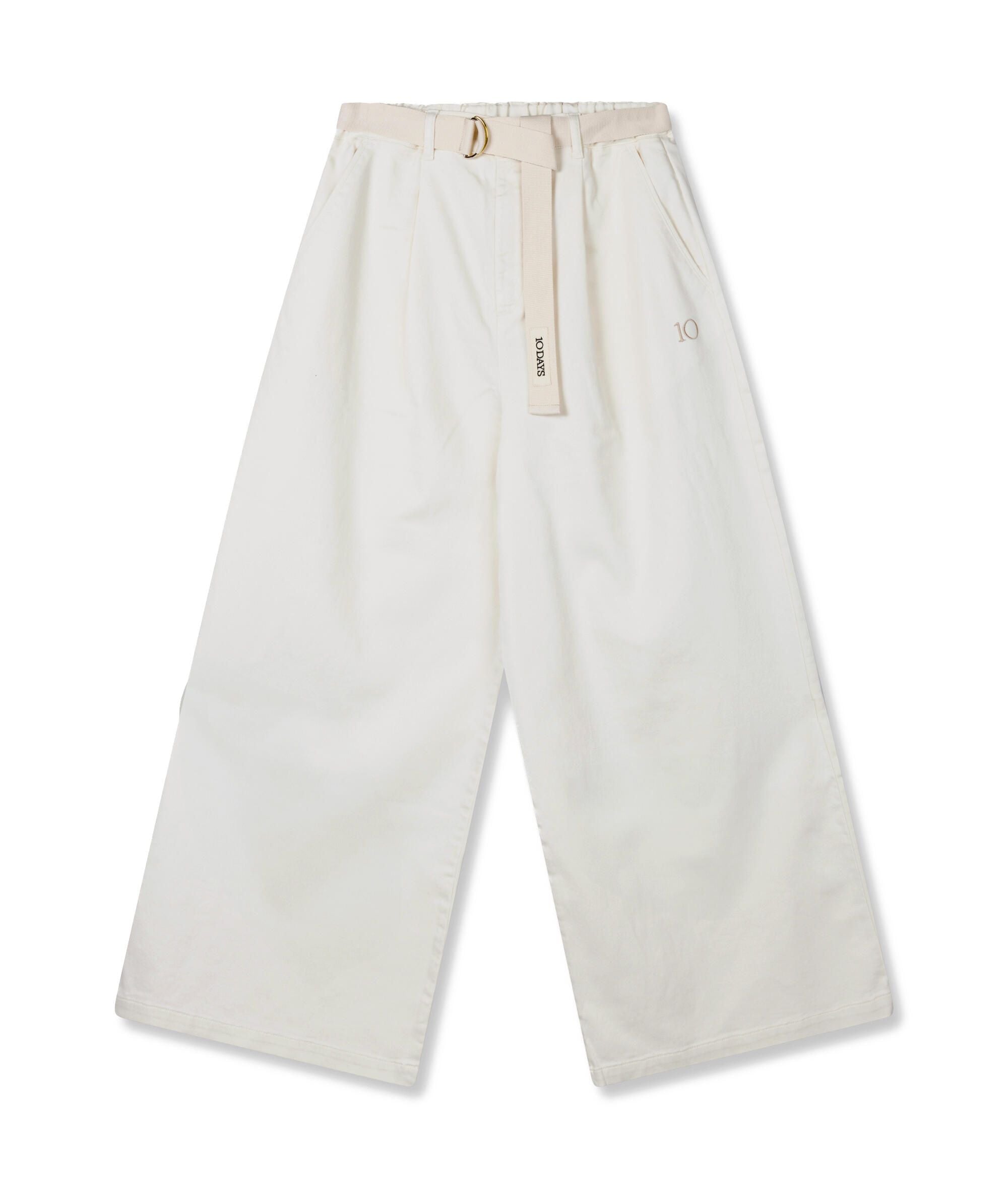 Hose Wide Leg mit Gürtel