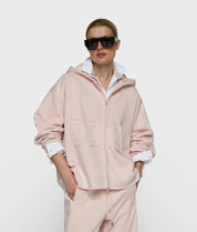 Sweatshirtjacke aus Baumwollmix